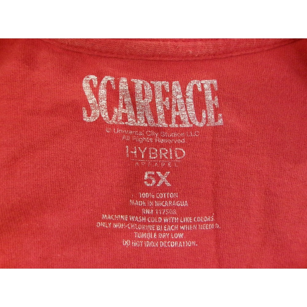 Scarface Mens 5XL T-Shirt Red Tony Montana Quote Graphic Tee Movie Merch - Picture 5 of 6